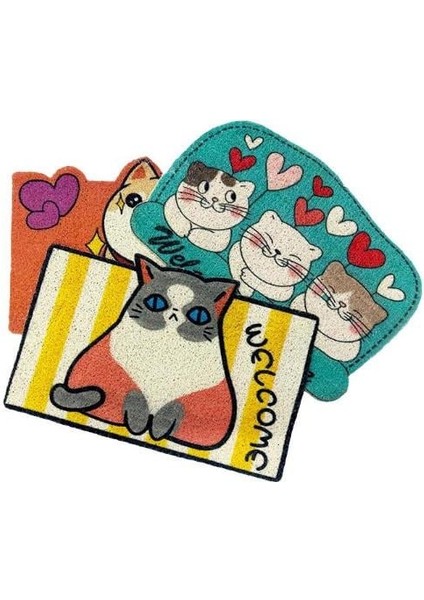 Sevimli Hayvan Tasarımlı Kapı Paspası