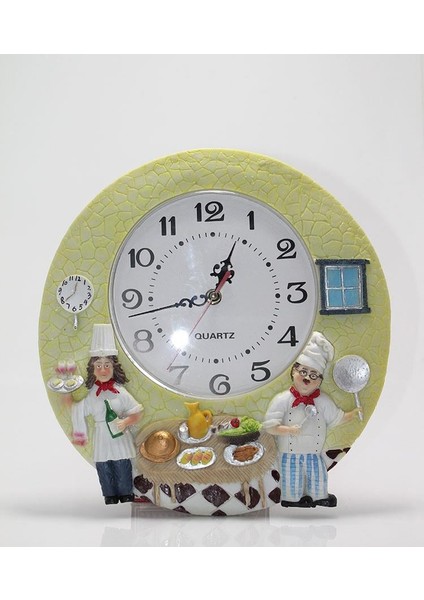 Aşçı Tasarımlı Polyester Duvar Saati Model 4 fırsatları