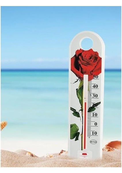 Gül Desenli Termometre