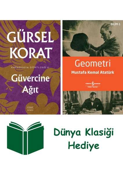 Güvercine Ağıt + Geometri + Dünya Klasiği Hediye