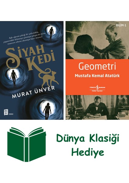 Siyah Kedi + Geometri + Dünya Klasiği Hediye