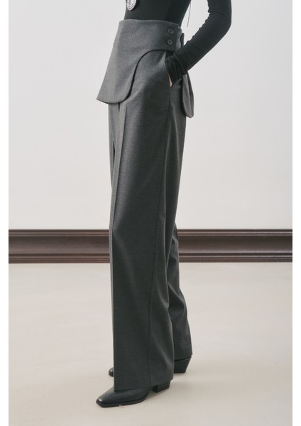 Klasik Kesim Kumaş Pantolon Antrasit fırsatları