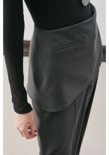 Klasik Kesim Kumaş Pantolon Antrasit