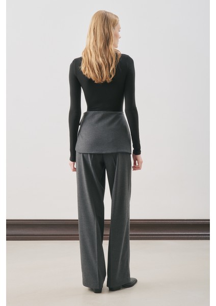 Klasik Kesim Kumaş Pantolon Antrasit