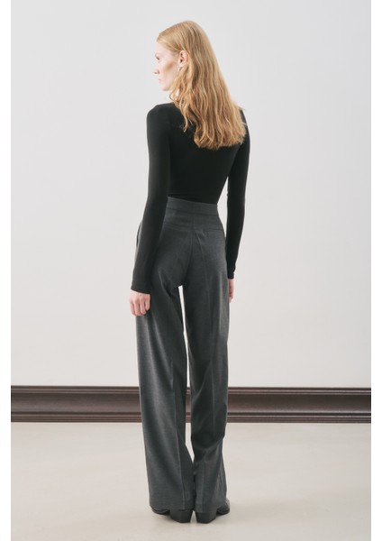 Klasik Kesim Kumaş Pantolon Antrasit