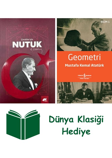 Çocuklar Için Nutuk + Geometri + Dünya Klasiği Hediye