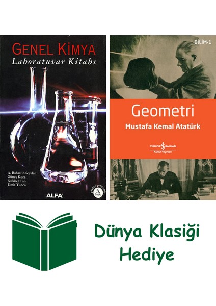 Genel Kimya Laboratuvar Kitabı + Geometri + Dünya Klasiği Hediye