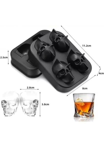 Kuru Kafa Şekilli Silikon Buz Kalıbı