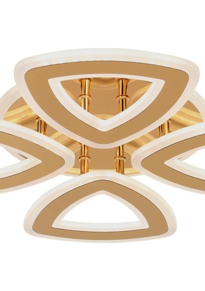 3264-4 Gold Kumandalı LED Avize modelleri