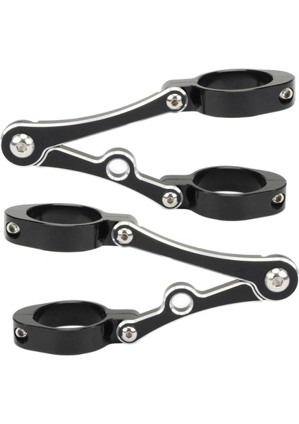 2x Motosiklet Far Kelepçesi 39MM-41MM Cnc Cafe Racer Black White Için (Yurt Dışından)