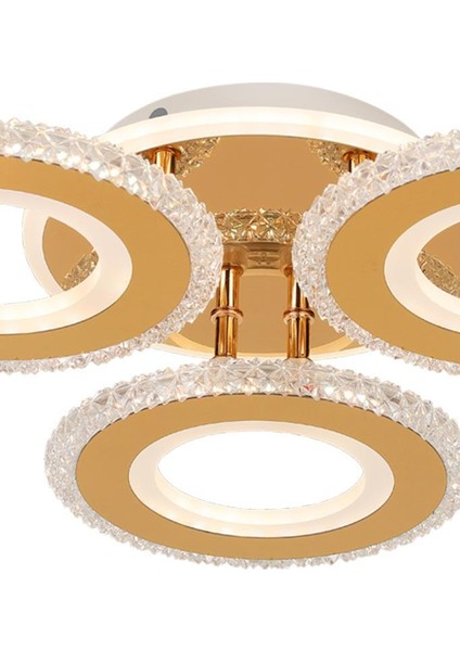 T001-3 Gold Kumandalı LED Avize modelleri