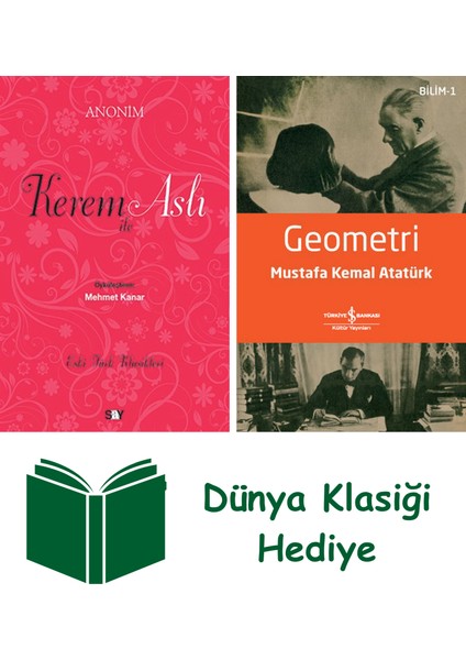 Kerem ile Aslı + Geometri + Dünya Klasiği Hediye
