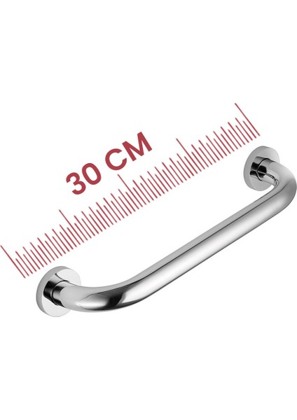 Yaşlı ve Engelli Tutunma Barı – Krom Kaplama 30 Cm, Küvet ve Duş Tutamağı, Kaymaz Güvenlik Barı modelleri