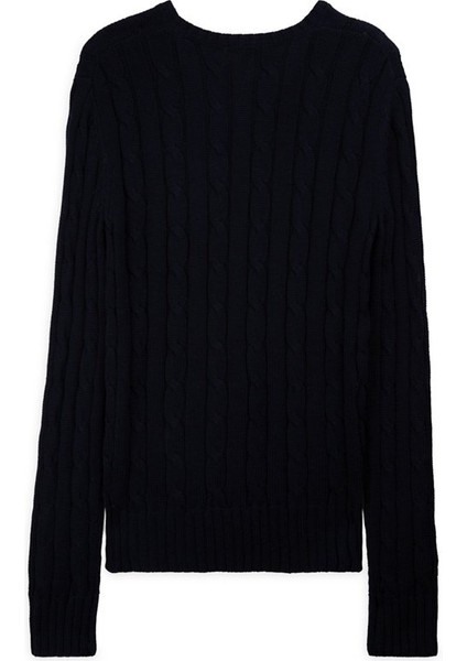 Uzun Kollu V Yaka Triko Lacivert Kazak fiyatları