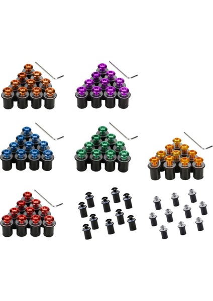 10X Motosiklet Ön Cam Ön I Takımı Rondelalar M5 Turuncu (Yurt Dışından) modelleri