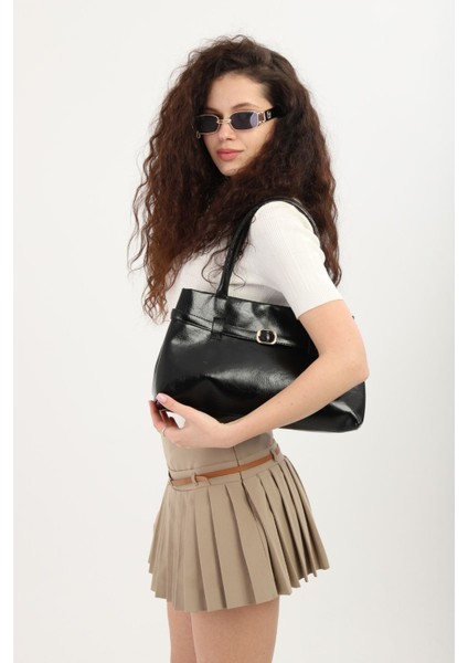 Orijinal Yeni Sezon Büzgülü ve Kemer Detaylı Çıtçıtlı Lüks Yumuşak Deri El Kol ve Omuz Çantası indirimleri