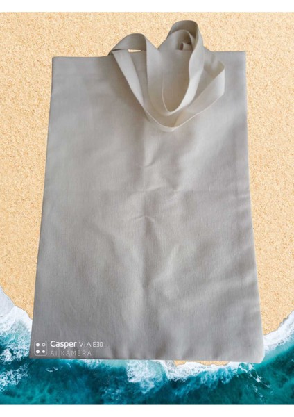 %100 Pamuk Doğal Ham Bez Çanta | 3'li Paket | 46 Tel Kalın Kanvas Kumaş | Uzun Saplı | Baskıya Uygun fiyatları