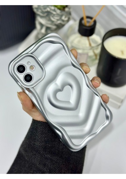 Apple Iphone 11 Uyumlu 3D Mat Kabartma Kalp Desenli Darbe Önleyici Kamera Korumalı Silikon Kılıf fiyatları