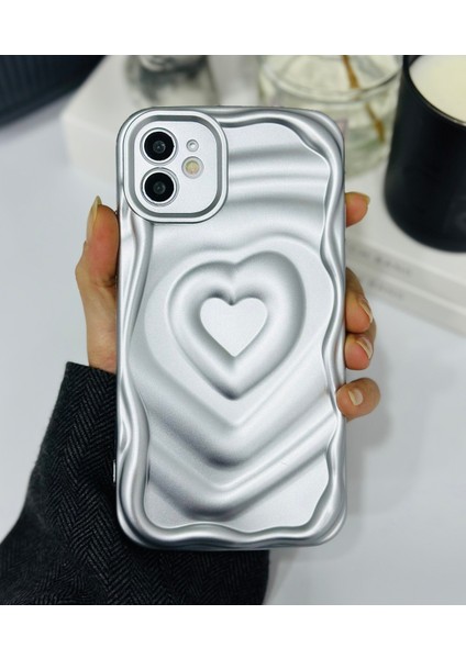 Apple Iphone 11 Uyumlu 3D Mat Kabartma Kalp Desenli Darbe Önleyici Kamera Korumalı Silikon Kılıf indirimleri