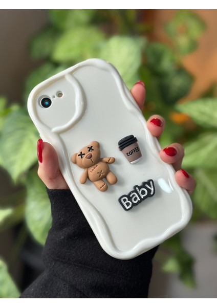 Iphone 7 Plus ve 8 Plus Uyumlu Krem Baby Tasarımlı Oyuncaklı Kılıf fiyatları