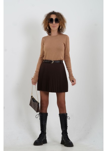 Camel O Yaka Kolu Droplu Kazak fiyatları