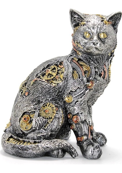 Steampunk Polyester Kedi Figürü ALK2454 - Lisinya