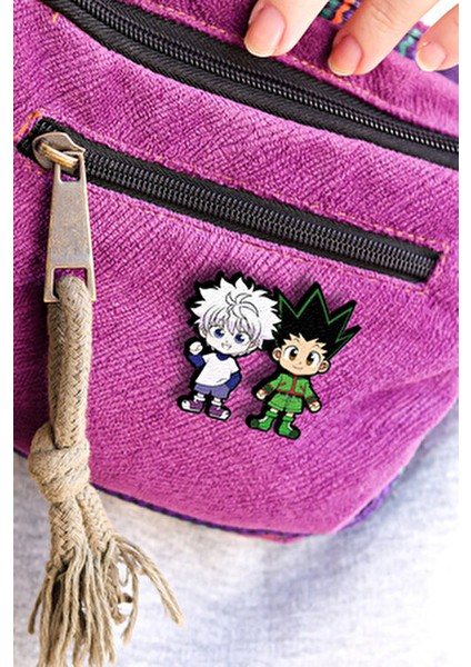 Hunter x Hunter - Anime Rozet - Broş - Yaka Çanta Aksesuar modelleri