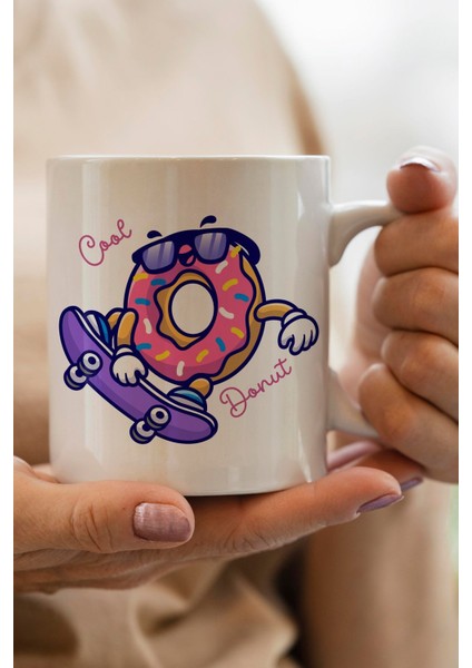 Donut Yılbaşı Hediyesi Kişiye Özel Kupa Bardak