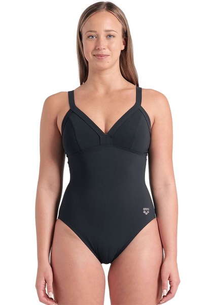 Lara Soft Curve Back Kadın Siyah Yüzücü Mayosu 008119550