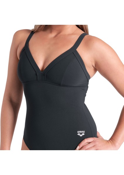 Lara Soft Curve Back Kadın Siyah Yüzücü Mayosu 008119550 fırsatları