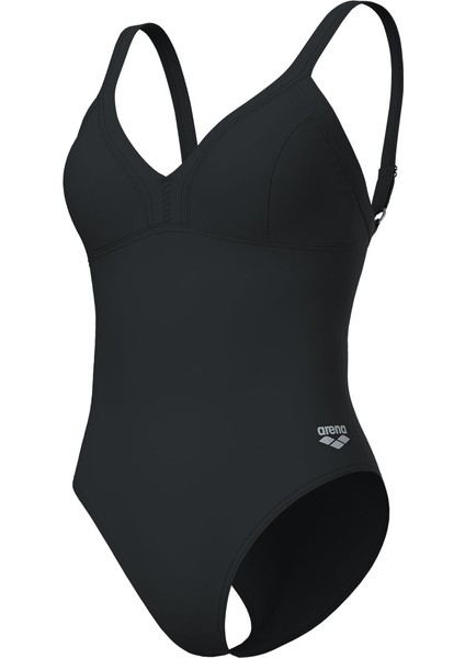 Lara Soft Curve Back Kadın Siyah Yüzücü Mayosu 008119550