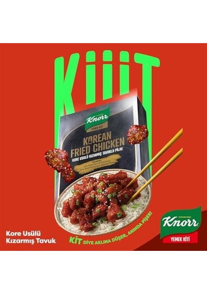 Knorr Yemek Kiti Kore Usulü Kızarmış Tavuklu Pilav 3-4 Kişilik 370G