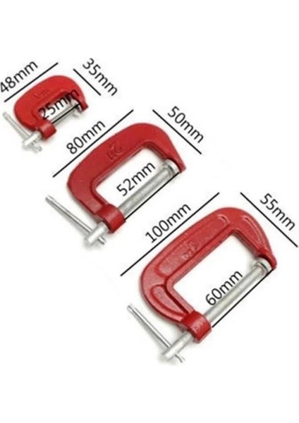 Doğrama Ve Metal Sıkma Sıkıştırma İçin 3lü Mini Mengene Aparat