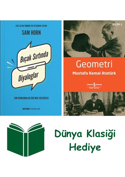 Bıçak Sırtında Diyaloglar + Geometri + Dünya Klasiği Hediye