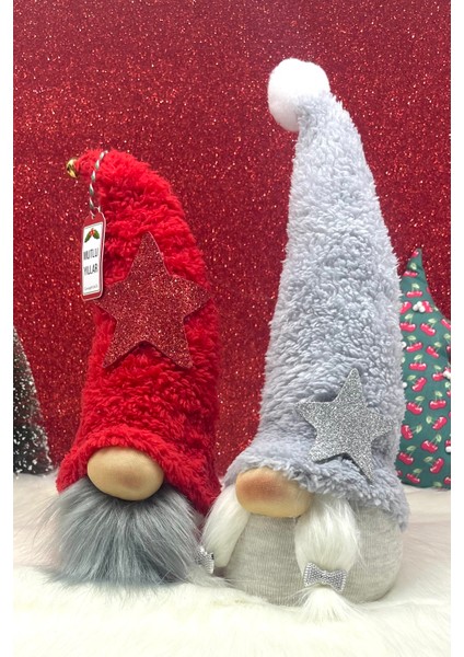 2’li Büyük Boy 30cm Hediyelik Aşk ve Şans Cücesi, Gnome , Yeniyıl Seti