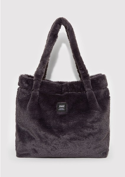 Antrasit Peluş Omuz Çantası 197617-80867 fiyatları