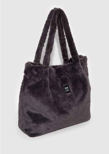 Antrasit Peluş Omuz Çantası 197617-80867 fırsatları