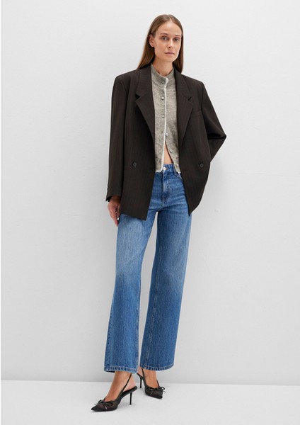 Kahverengi Çizgili Kruvaze Blazer 1110772-85431 fiyatları