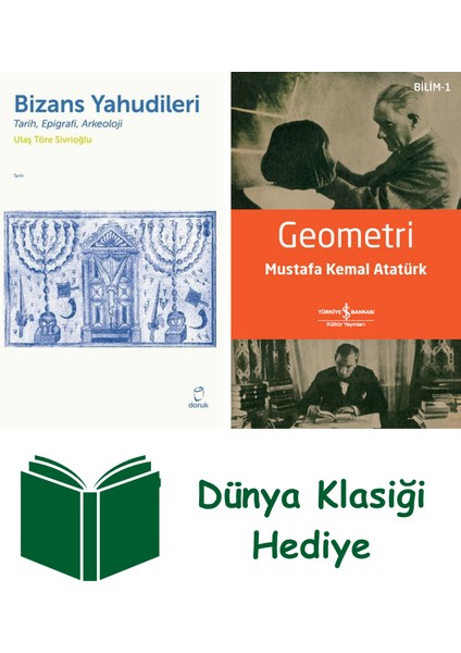 Bizans Yahudileri - Tarih Epigrafi Arkeoloji + Geometri + Dünya Klasiği Hediye