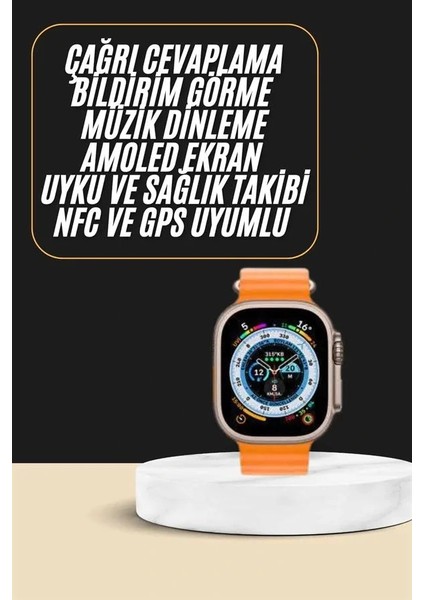 Akıllı Saat Amoled Ekran Bluetooth Bağlantılı Özel Tasarım Unısex