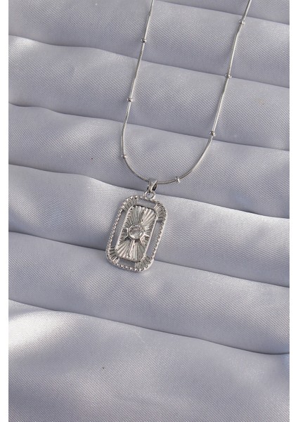 316L Çelik Zincir Gümüş Renk Zirkon Taşlı Tarot Kolye - TJ-BKO9010 modelleri