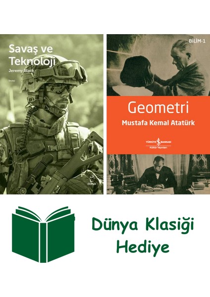 Savaş ve Teknoloji + Geometri + Dünya Klasiği Hediye