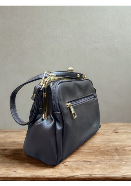 , Klipsli, Çok Gözlü ,yumuşak Deri, Kahverengi Bayan Omuz ve Çapraz Çantası fırsatları