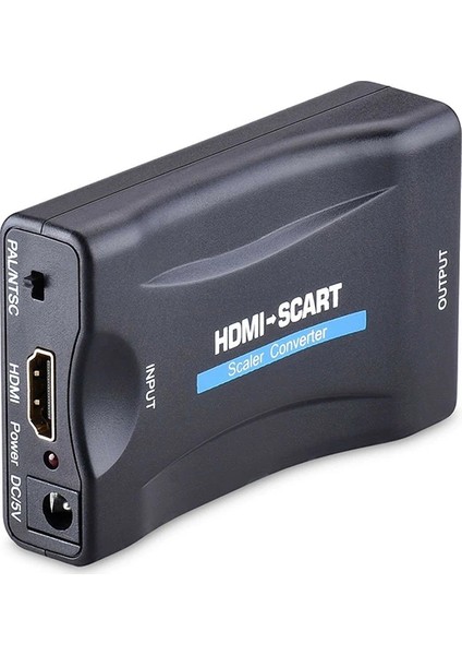 Ally 1080P Scart HDMI Dönüştürücü Ses Video ADAPTÖRÜ-SİYAH-(5775) - ?25?85E7-5G2625