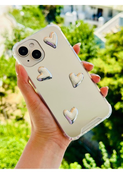 Iphone 14 Plus - 15 Plus Uyumlu Aynalı Tasarımlı Kenarları Silikon Kılıf modelleri