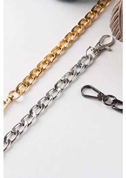 Alem Model Demir Çanta Zinciri Kadın Aksesuarı 120 cm Düz Desen ile Şık Tasarım