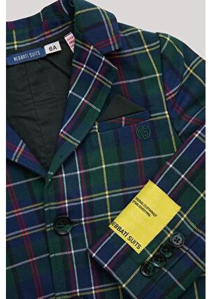 Bg Store Erkek Çocuk Ekose Ceket Gömlek Yaka Düğmeli Orta Kalınlık 12 Yaş