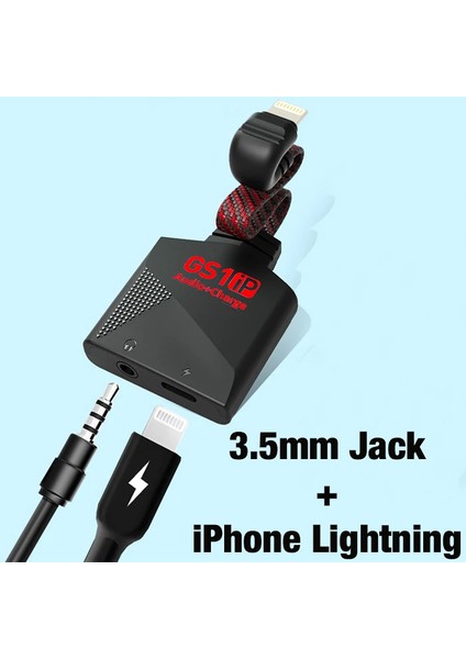 Plextone Gs1 iPhone Mıknatıslı Lightning To 3.5mm Kulaklık + Hızlı Şarj Adapt - ?70?82E6-6G6 modelleri