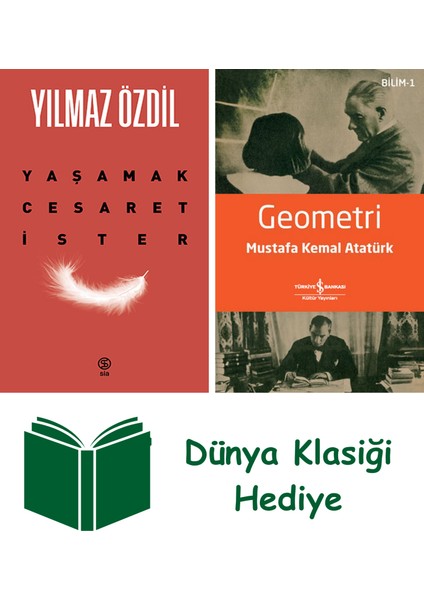 Yaşamak Cesaret Ister + Geometri + Dünya Klasiği Hediye