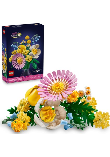 ® Botanicals Küçük Sarı Buket 10347 - 9 Yaş & Üzeri Çocuklar için Çiçek Model Yapım Seti (373 Parça)